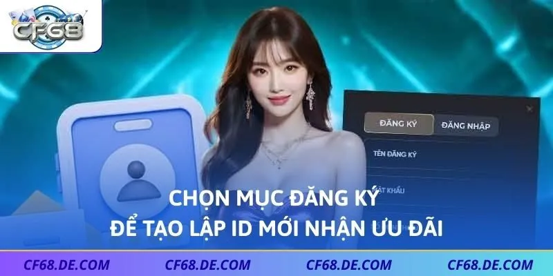 Chọn mục đăng ký để tạo lập ID mới nhận ưu đãi